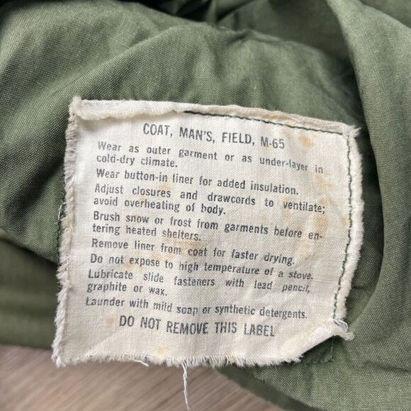 Vintage Jacket Mens Small Green Army M-65 Field Coat 60s Alpha Industries OG 107 - Picture 5 of 9